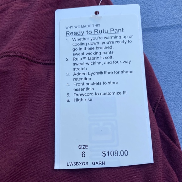 Lululemon ready to rulu pant - Picture 5 of 5